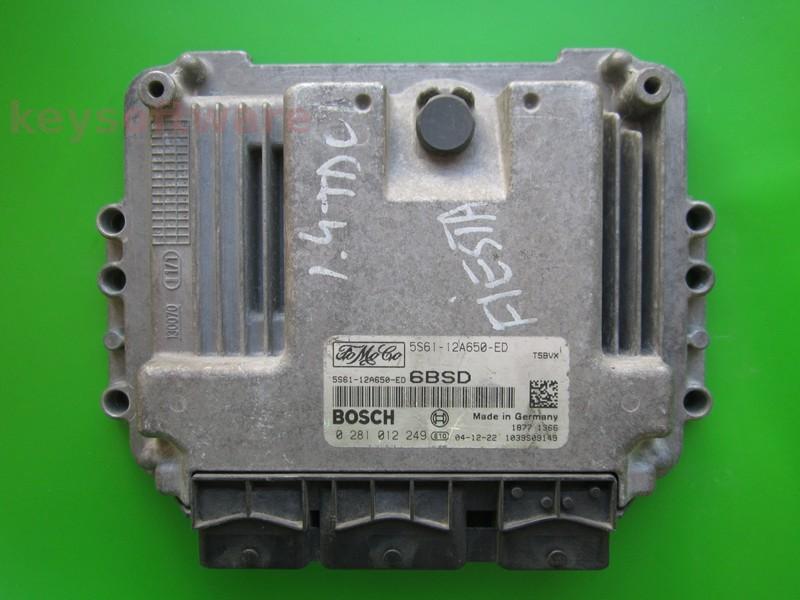 ECU Ford Fiesta 1.6TDCI 5S61-12A650-ED 0281012249 EDC16C34 }