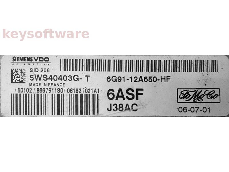 ECU Ford Galaxy 1.8TDCI 6G91-12A650-HF 5WS40403G-T SID206