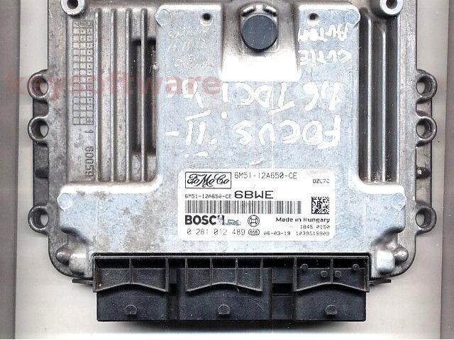 ECU Ford Focus 1.6TDCI 6M51-12A650-CE 0281012489 EDC16C34