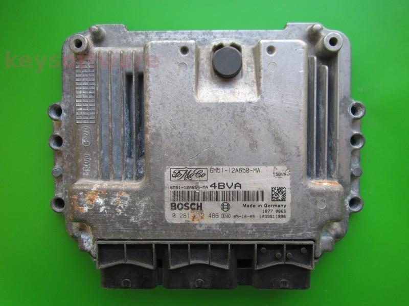 ECU Ford Focus 1.6TDCI 6M51-12A650-MA 0281012486 EDC16C34