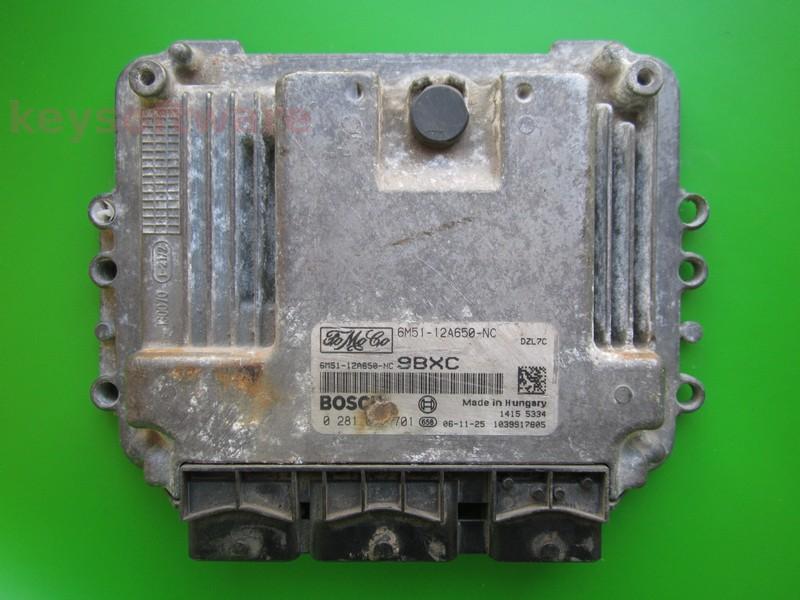 ECU Ford Focus 1.6TDCI 6M51-12A650-NC 0281011701 EDC16C34 }