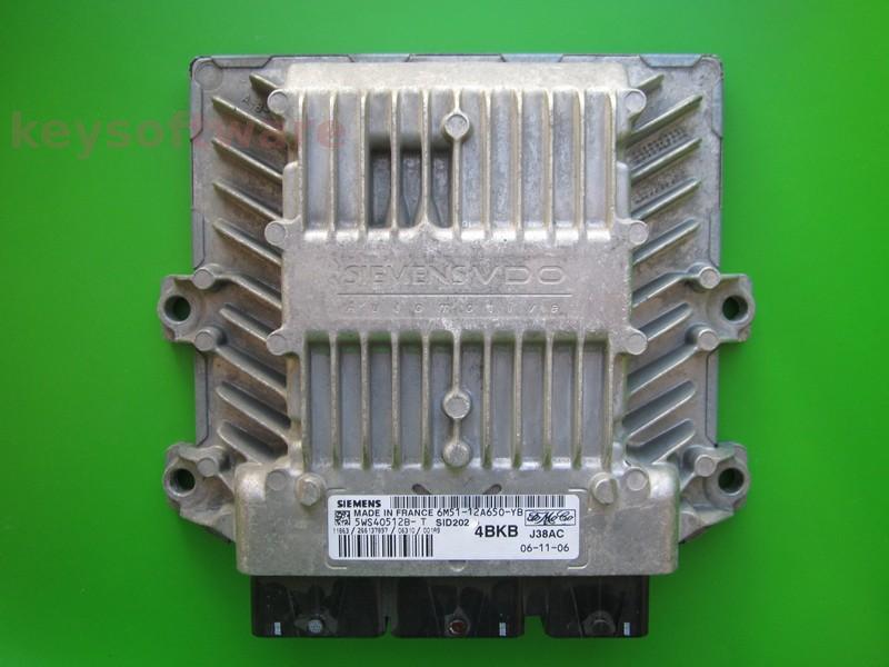 ECU Ford Focus 1.8TDCI 6M51-12A650-YB 5WS40512B-T SID202