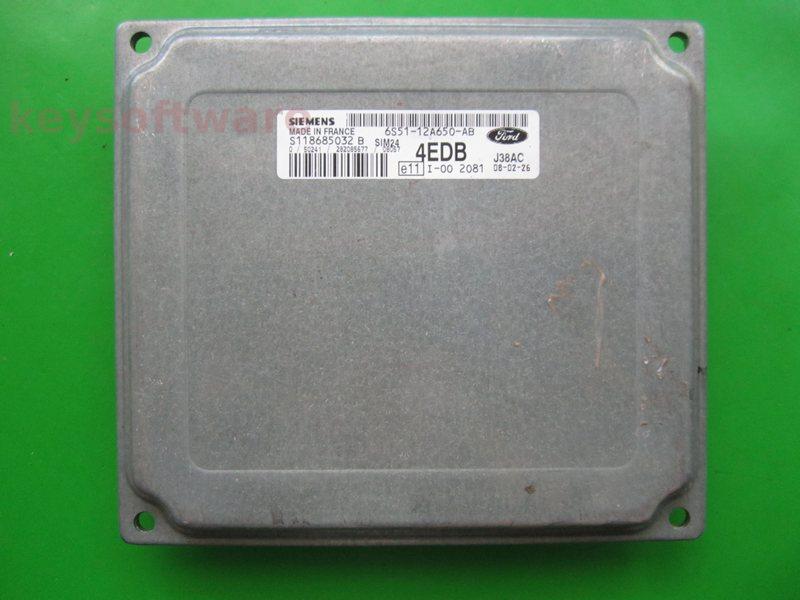 ECU Ford Ka 1.3 6S51-12A650-AB S118685032B SIM24