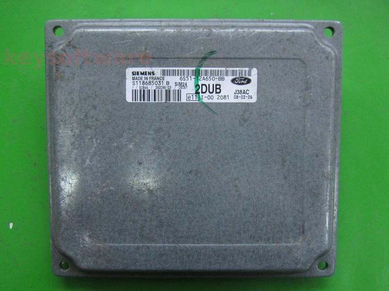 ECU Ford Ka 1.3 6S51-12A650-BB S118685031B SIM24