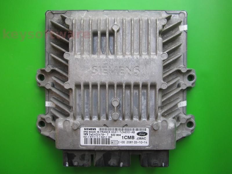 ECU Ford Fiesta 1.4TDCI 6S61-12A650-AB 5WS40241B-T SID804 }