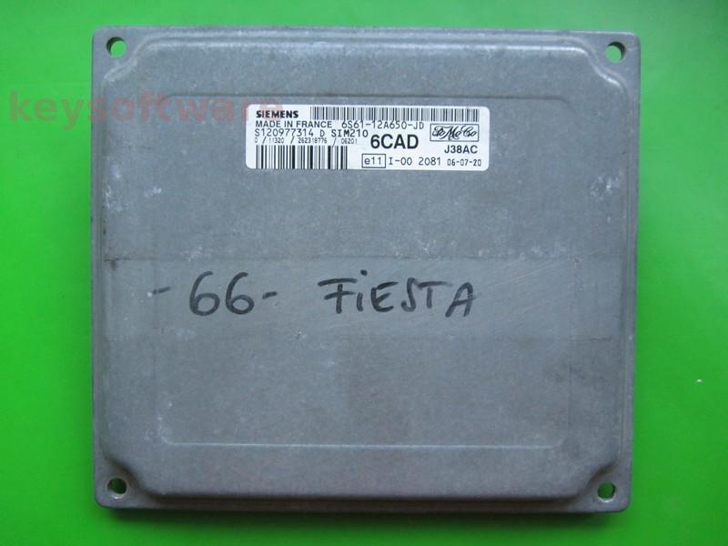 ECU Ford Fiesta 1.6 6S61-12A650-JD S120977314D SIM210