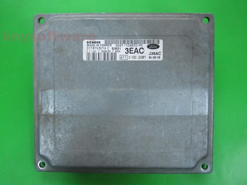 ECU Ford Fiesta 1.3 6S61-12A650-PC S118763016C SIM21 + {