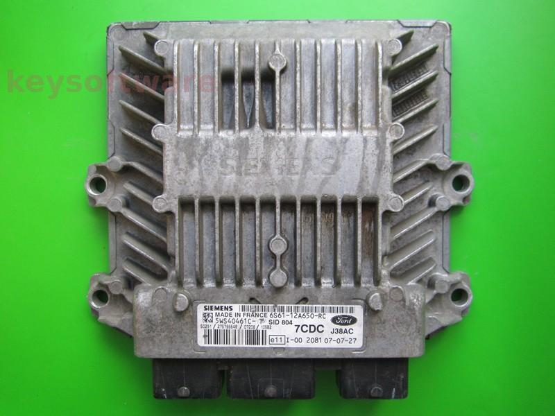 ECU Ford Fiesta 1.4TDCI 6S61-12A650-RC 5WS40461C-T SID804 {