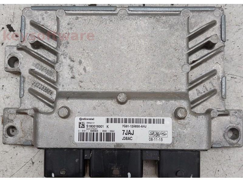 ECU Ford Mondeo 1.6 7G91-12A650-AHJ S180016001K EMS2101 {