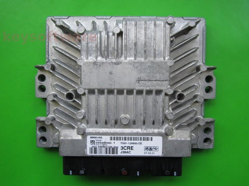 ECU Ford Mondeo 2.0TDCI 7G91-12A650-DE 5WS40594D-T SID206
