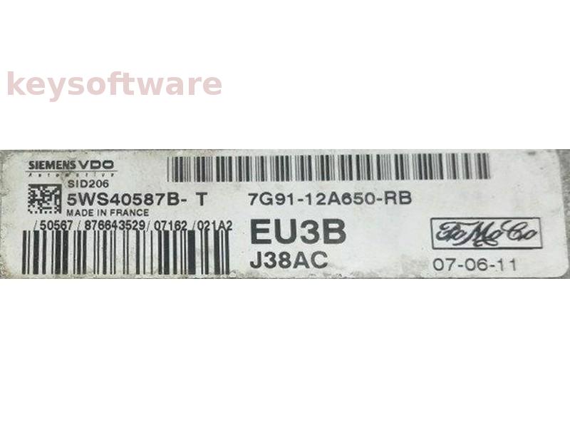 ECU Ford Galaxy 1.8TDCI 7G91-12A650-RB 5WS40587B-T SID206 {
