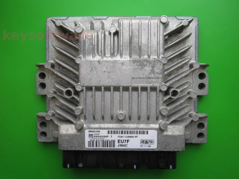 ECU Ford Mondeo 2.0TDCI 7G91-12A650-VF 5WS40596F-T SID206 }