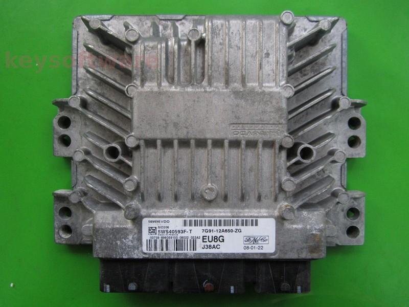 ECU Ford Galaxy 2.0TDCI 7G91-12A650-ZG 5WS40593F-T SID206
