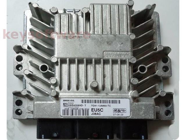 ECU Ford S-Max 1.8TDCI 7G91-12A650-TC 5WS40589D-T SID206 {+