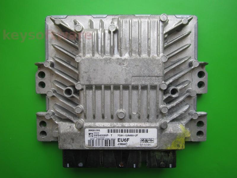 ECU Ford Mondeo 2.0TDCI 7G91-12A650-UF 5WS40595F-T SID206 }