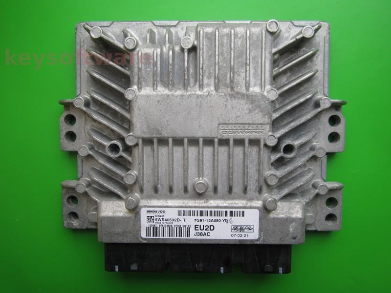 ECU Ford Mondeo 2.0TDCI 7G91-12A650-YD 5WS40592D-T SID206