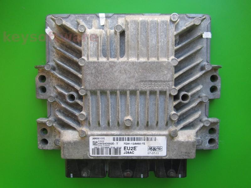 ECU Ford Mondeo 1.8TDCI 7G91-12A650-YE 5WS40592E-T SID206 }