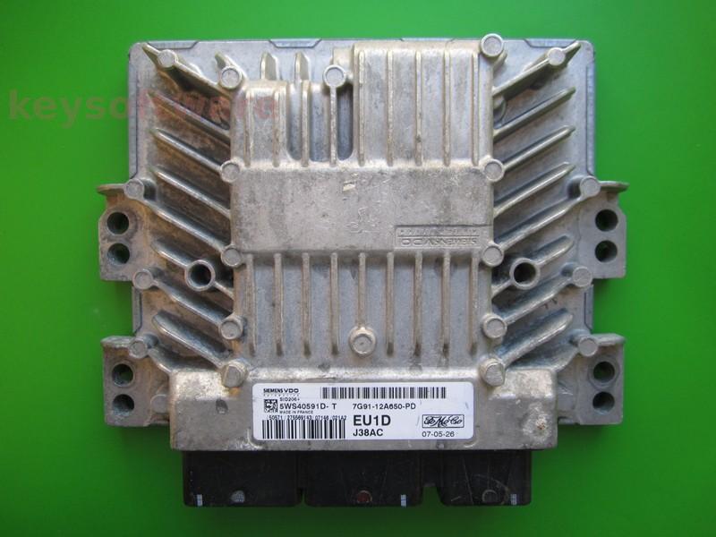 ECU Ford Mondeo 1.8TDCI 7G91-12A650-PD 5WS40591D-T SID206