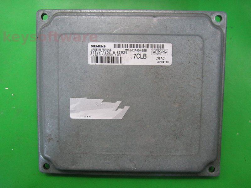 ECU Ford Focus 1.6 7M51-12A650-BBB S118944202B SIM29