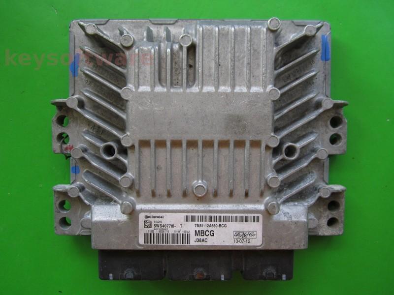 ECU Ford Focus 1.8TDCI 7M51-12A650-BCG 5WS40778I-T SID206 {