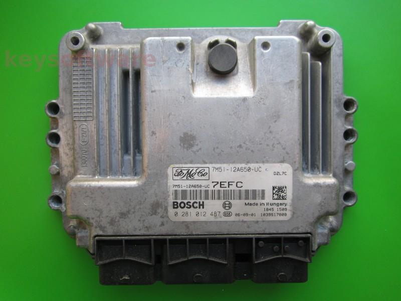 ECU Ford Focus 1.6TDCI 7M51-12A650-UC 0281012487 EDC16C34