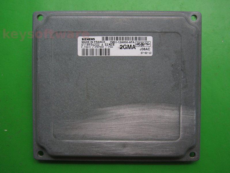 ECU Ford Focus 1.6 7M51-12A650-AFA S118934202A SIM28 }