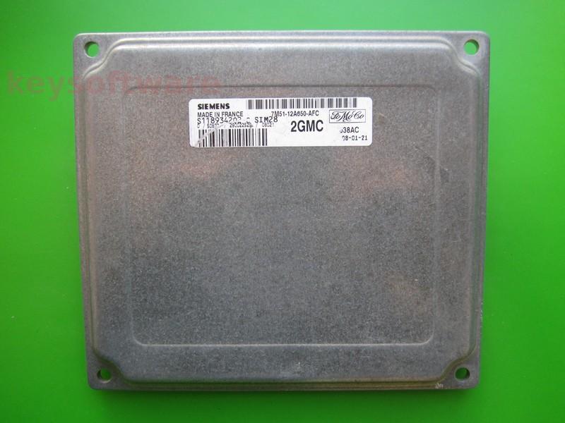 ECU Ford Focus 1.6 7M51-12A650-AFC S118934202C SIM28