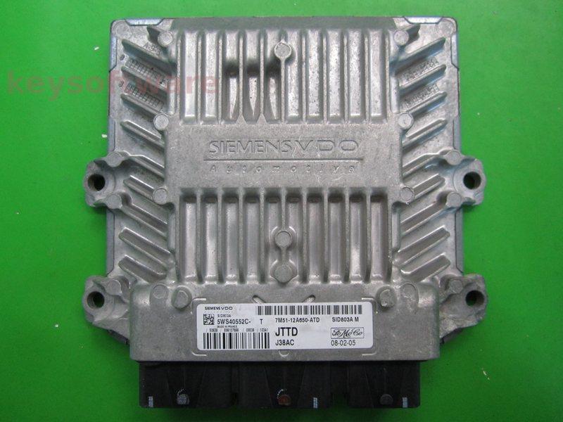 ECU Ford Focus 2.0TDCI 7M51-12A650-ATD 5WS40552C-T SID803A