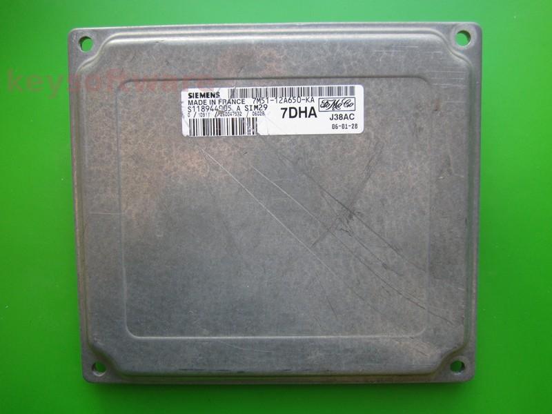 ECU Ford Focus 1.6 7M51-12A650-KA S118944005A SIM29