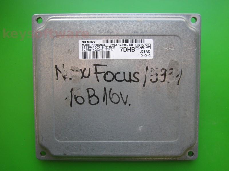 ECU Ford Focus 1.6 7M51-12A650-KB S118944005B SIM29 HXDA