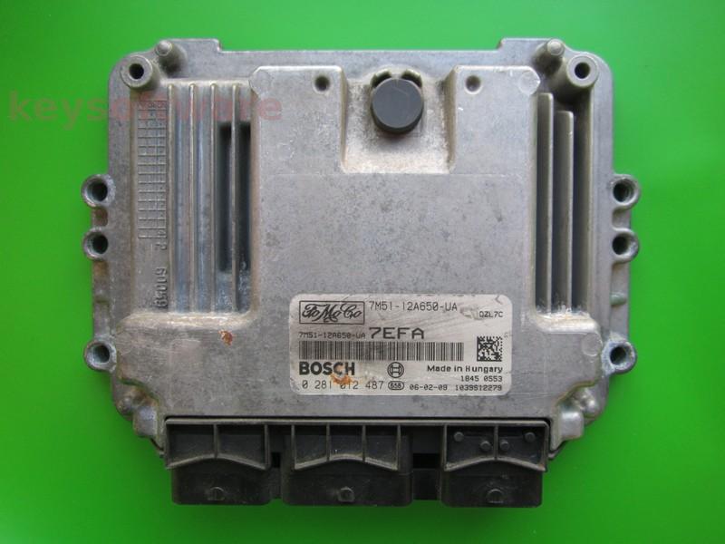ECU Ford Focus 1.6TDCI 7M51-12A650-UA 0281012487 EDC16C34 }