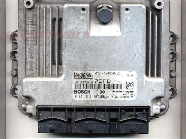 ECU Ford C-Max 1.6TDCI 7M51-12A650-UD 0281012487 EDC16C34 {+