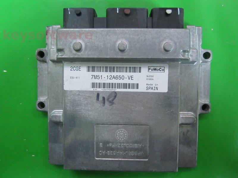 ECU Ford Focus 1.8 7M51-12A650-VE 2CGE ESU-411