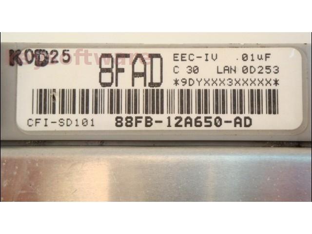 ECU Ford Fiesta 1.4 88FB-12A650-AD 8FAD CFI-SD101 {