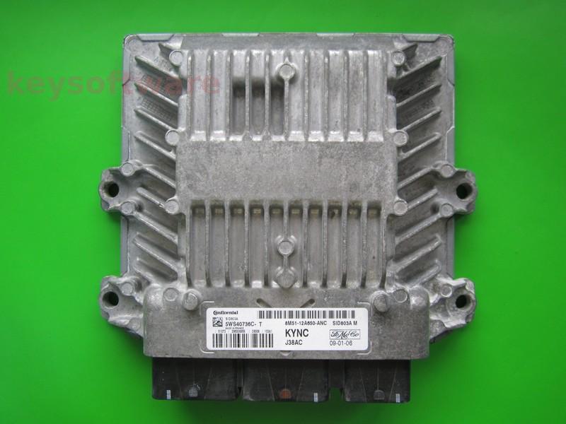ECU Ford Focus 2.0TDCI 8M51-12A650-ANC 5WS40736C-T SID803A {+