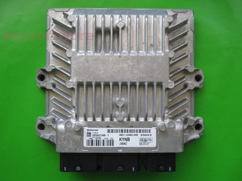 ECU Ford Focus 2.0TDCI 8M51-12A650-ANB 5WS40736B-T SID803A