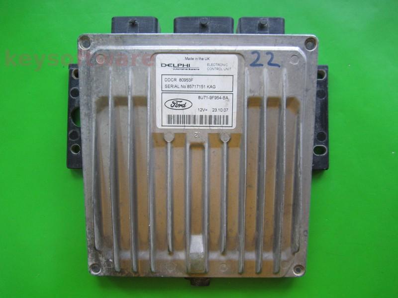 ECU Ford Mondeo 2.0TDCI 8U71-9F954-BA 80953F DDCR