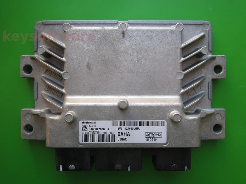 ECU Ford Fiesta 1.6 8V21-12A650-AHA S180047008A EMS2102