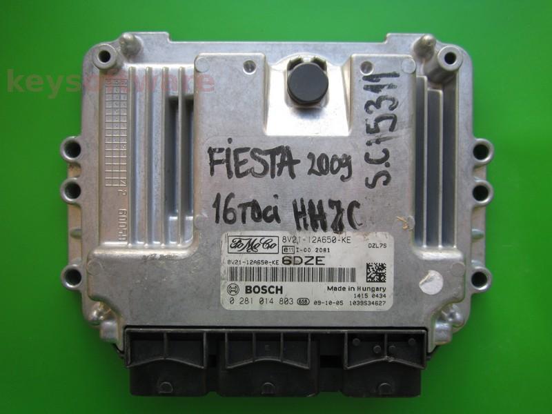 ECU Ford Fiesta 1.6TDCI 8V21-12A650-KE 0281014803 EDC16C34