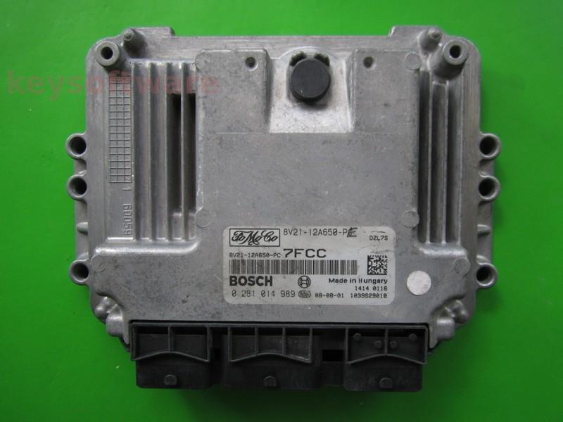 ECU Ford Fiesta 1.6TDCI 8V21-12A650-PC 0281014989 EDC16C34 {