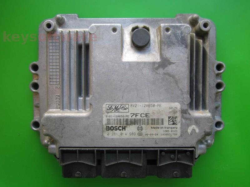ECU Ford Fiesta 1.6TDCI 8V21-12A650-PE 0281014989 EDC16C34 }