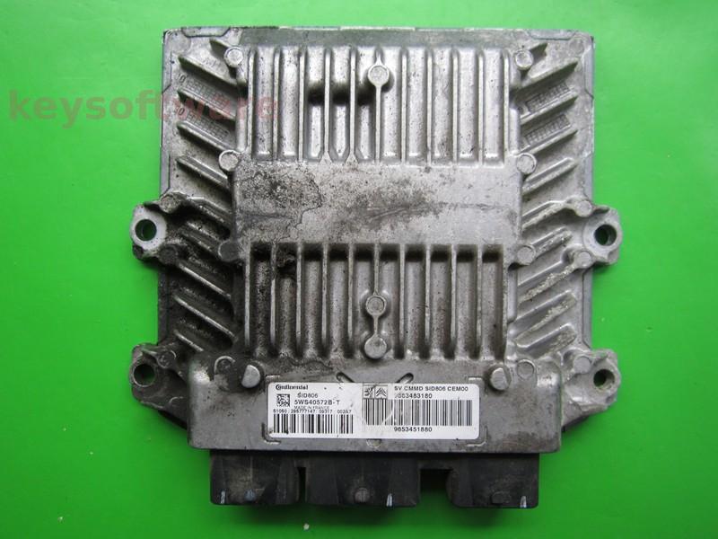 ECU Citroen C2 1.4HDI 9663483180 5WS40572B-T SID806 {