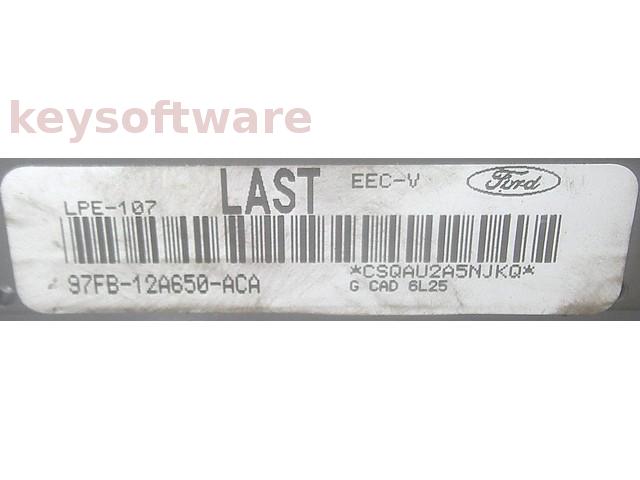 ECU Ford Fiesta 1.4 97FB-12A650-ACA LAST LPE-107 {