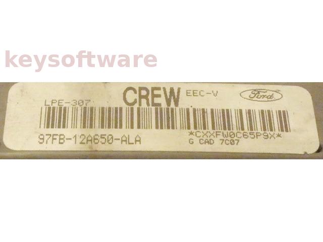ECU Ford Fiesta 1.3 97FB-12A650-ALA CREW LPE-307 {