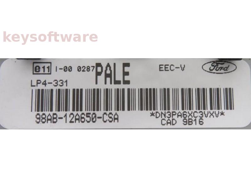 ECU Ford Focus 1.6 98AB-12A650-CSA PALE LP4-331 {