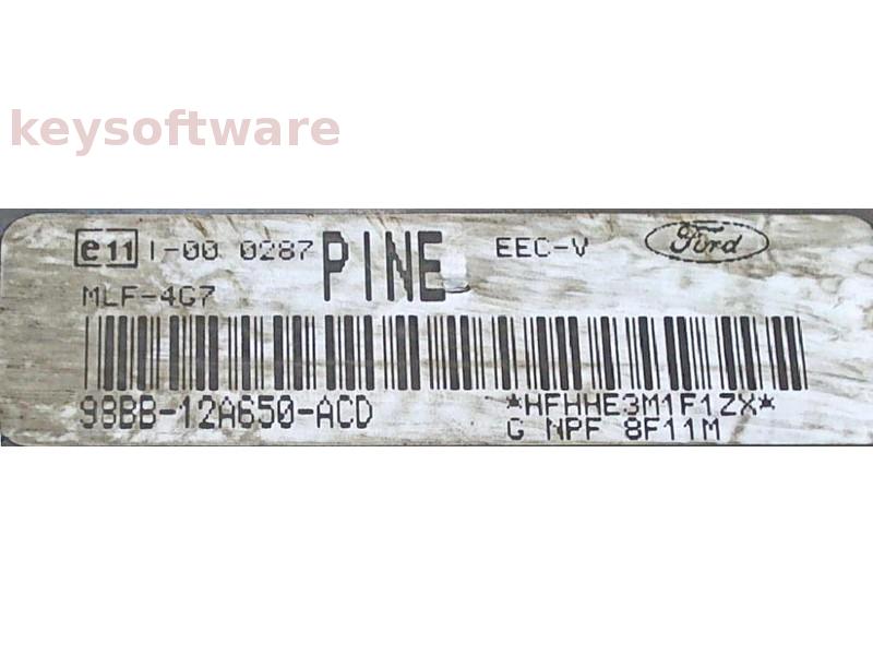 ECU Ford Cougar 2.5L 98BB-12A650-ACD PINE MLF-4G7 {