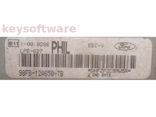 ECU Ford Puma 1.4 98FB-12A650-TB PHIL LPE-627 {
