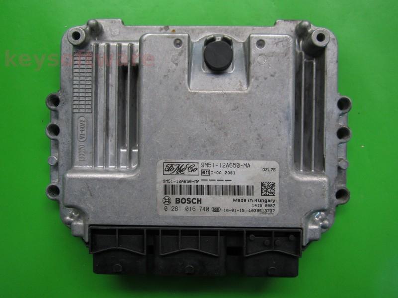 ECU Ford C-Max 1.6TDCI 9M51-12A650-MA 0281016740 EDC16C34