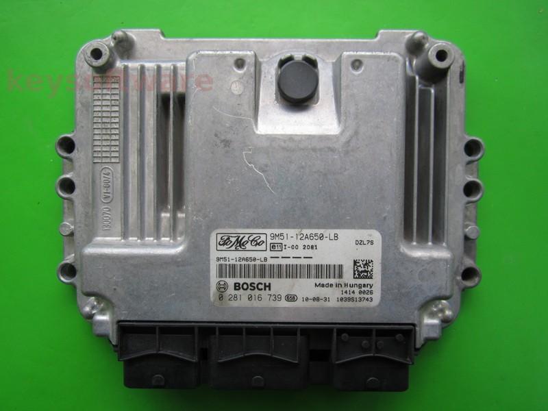 ECU Ford Focus 1.6TDCI 9M51-12A650-LB 0281016739 EDC16C34