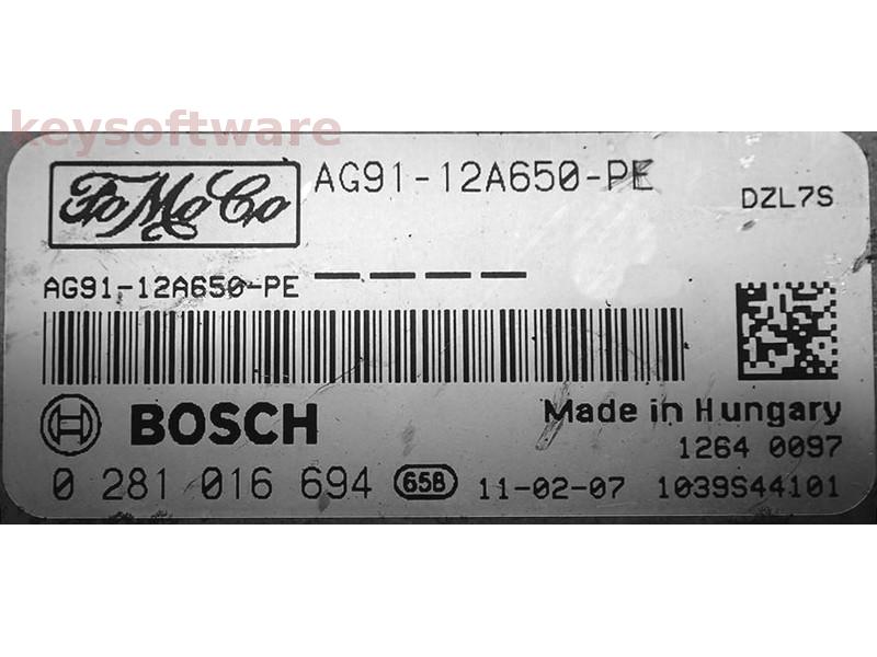 ECU Ford S-Max 2.0TDCI AG91-12A650-PE 0281016694 EDC17CP42 {